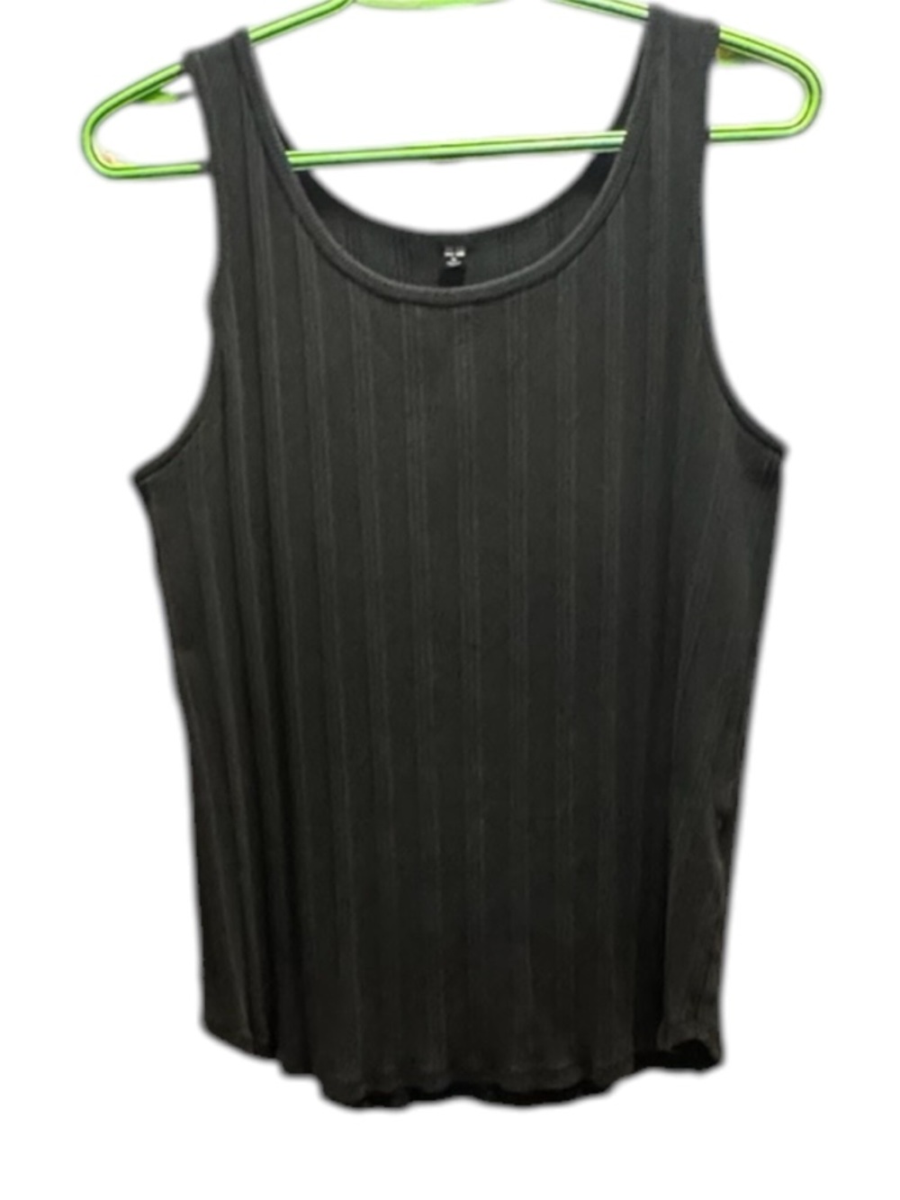3 FOR $20 UNIQLO Women’s XL Casual Dark Green Ribbed Sleeveless Scoop Tank Top